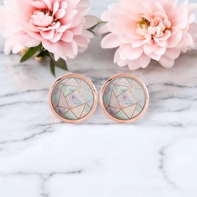 Ohrstecker Roségold Weiß Pastell Ohrstecker Roségold Weiß Pastell von Sweetlittlelove24