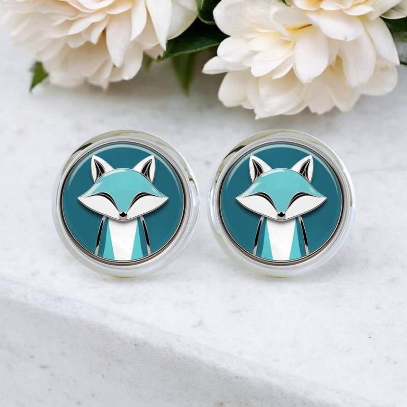 Ohrstecker Silber Edelstahl Fuchs Türkis Ohrstecker Silber Edelstahl Fuchs Türkis von Sweetlittlelove24