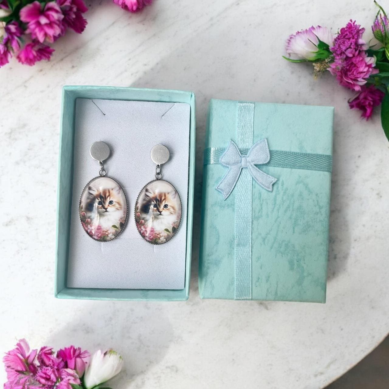 Silberne Ohrringe Ohrhänger Edelstahl Katzen Tiermotiv Katzenohrringe Geschenk Mädchen Damen Silberne Ohrringe Ohrhänger Edelstahl Katzen Tiermotiv Katzenohrringe Geschenk Mädchen Damen von Sweetlittlelove24