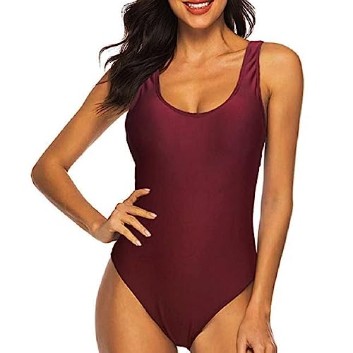 Sweetneed chida yi Damen Badeanzug Sport Bademode Damen Bauchweg Einteiliger Badeanzug Sexy Push Up Badeanzüge Damen Swim Suit Monokini Damen Strandmode Damen Sommer (Starry Sky Blue,XXXL) von Sweetneed chida yi