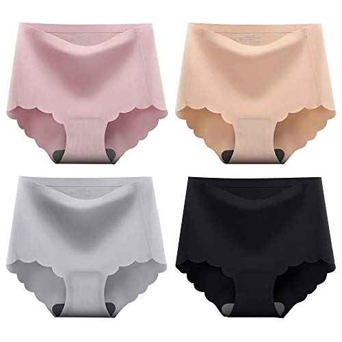 Sweetneed chida yi Damen Unterhose Nahtlos Unterwäsche Damen Hipster Slip Damen Hochwertige Modal Unterwäsche Leicht Und Antibakteriell Mittel Taille Seamless Schlüpfer Damen Slips Mehrpack von Sweetneed chida yi