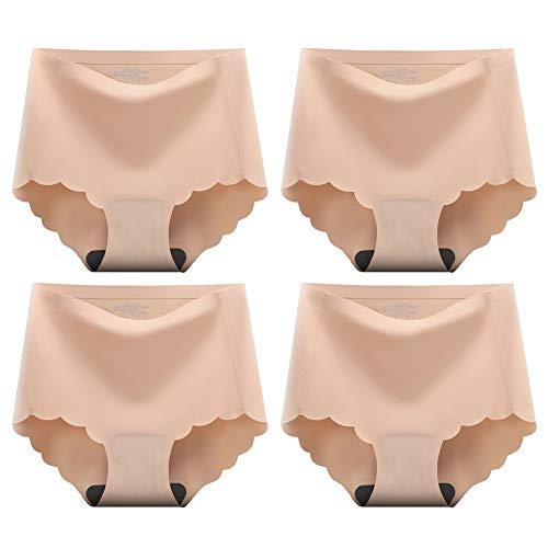 Sweetneed chida yi Damen Unterhose Nahtlos Unterwäsche Frauen Hipster Slip Damen Hohe Taille No Show Panties Hochwertige Modal Unterwäsche Leicht Und Seamless Slips Mehrpack von Sweetneed chida yi