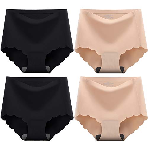 Sweetneed chida yi Damen Unterhose Nahtlos Unterwäsche Frauen Hipster Slip Damen Hohe Taille No Show Panties Hochwertige Modal Unterwäsche Leicht Und Seamless Slips Mehrpack von Sweetneed chida yi