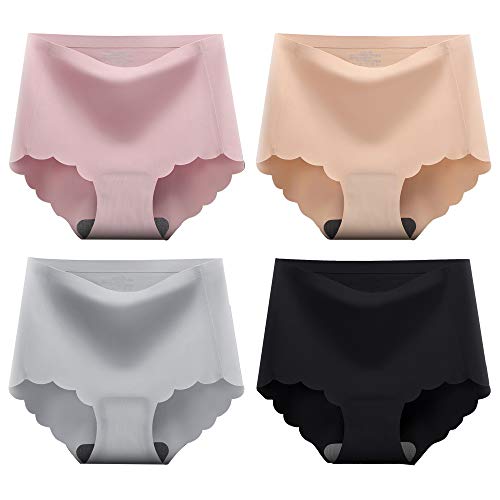 Sweetneed chida yi Damen Unterhose Nahtlos Unterwäsche Frauen Hipster Slip Damen Hohe Taille No Show Panties Hochwertige Modal Unterwäsche Leicht Und Seamless Slips Mehrpack von Sweetneed chida yi