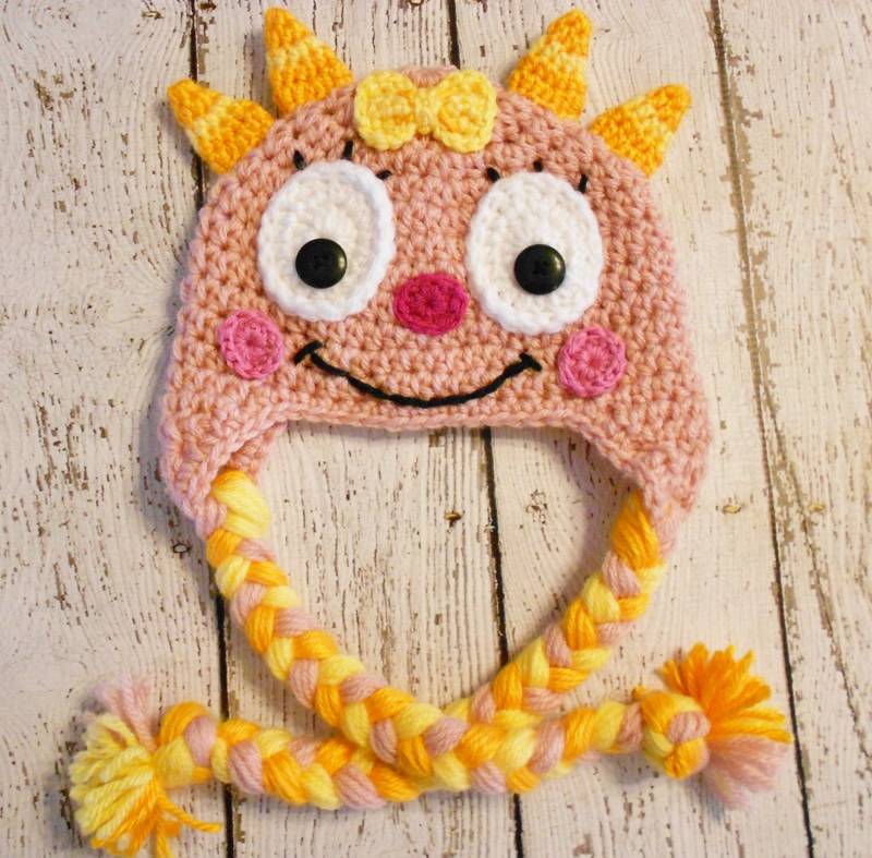 Crochet Girl Monster Hat - Neugeborene Zu Erwachsenen von SweetpeasAlley