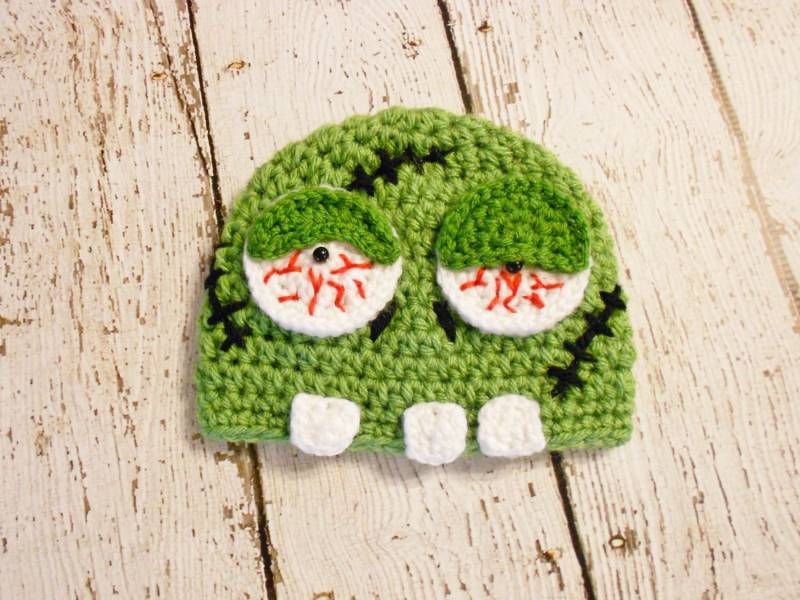 Gehäkelte Grüne Zombie Mütze - Neugeborenen Bis Erwachsene von SweetpeasAlley