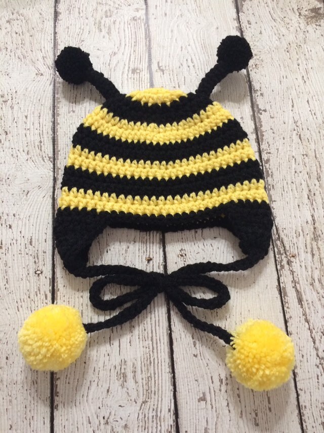 Gehäkelte Hummel Mütze - Gelb Und Schwarz - Neugeborene Für Erwachsene von SweetpeasAlley