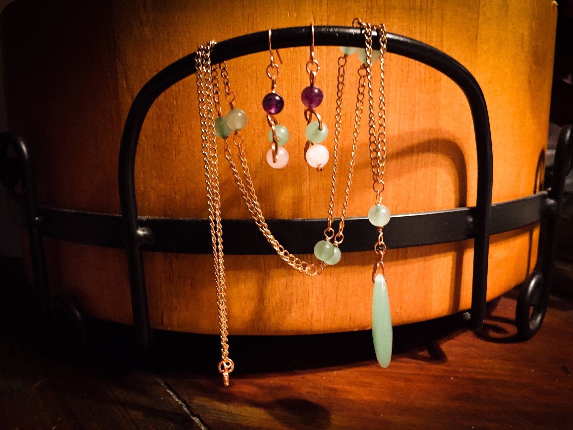 Grüne Aventurin Halskette Set von SweetsAndNeatsShop