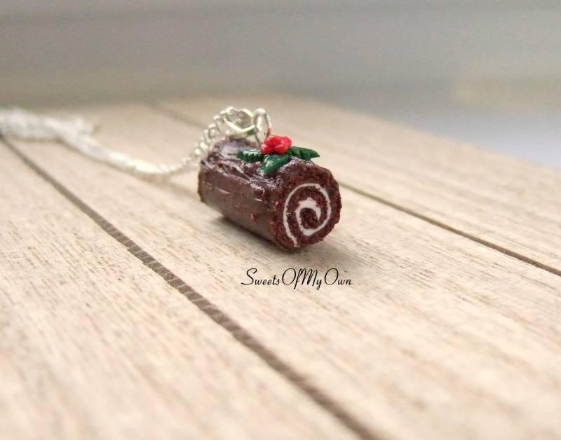 Yule Log Halskette - Weihnachtsschokolade Weihnachtskette Handgemacht Mit Fimo Yule Log Halskette - Weihnachtsschokolade Weihnachtskette Handgemacht Mit Fimo von SweetsOfMyOwn