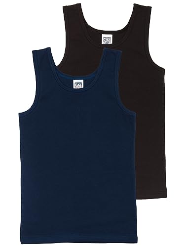 Sweety for Kids 2er Sparpack Knaben Sportshirt Single Jersey 3161 Gr. 140 in Navy schwarz von Sweety for Kids