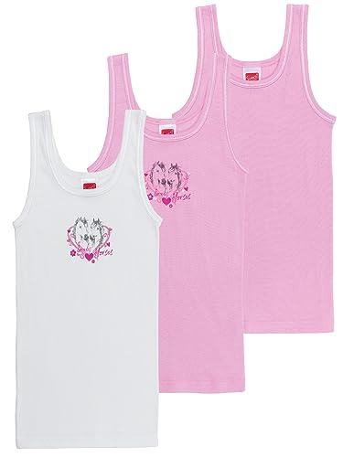 Sweety for Kids Mädchen Unterhemd 3er Pack Feinripp 8051 Gr. 164 in Weiss-Rose von Sweety for Kids