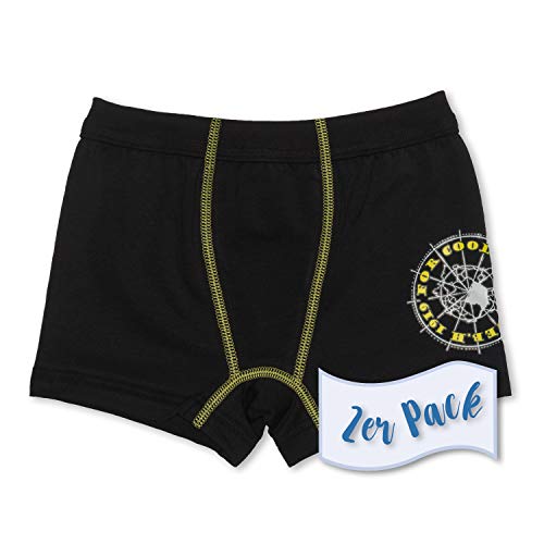 Sweety 2er Pack Retro Shorts Gr. 176 I Jungen Unterhosen aus Baumwolle & Elasthan mit umsäumtem Gummibund I Hochwertige Unterhosen Kinder I Unterwäsche Jungen I Boxershorts Jungen I Schwarz von Sweety