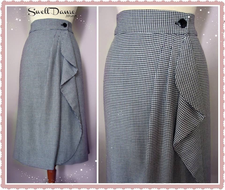 Swell Dame Handmade Custom 40Er Jahre Wasserfall Wickelrock von SwellDameBoutique