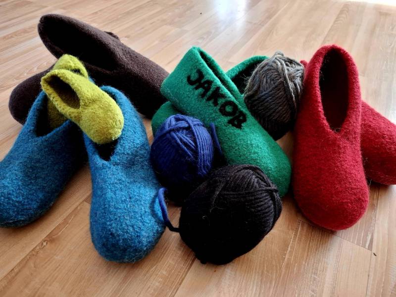 Filzpuschen Ihre Wunschgröße in Verschiedenen Farben-Superbequem von SwensGeschenkedesign