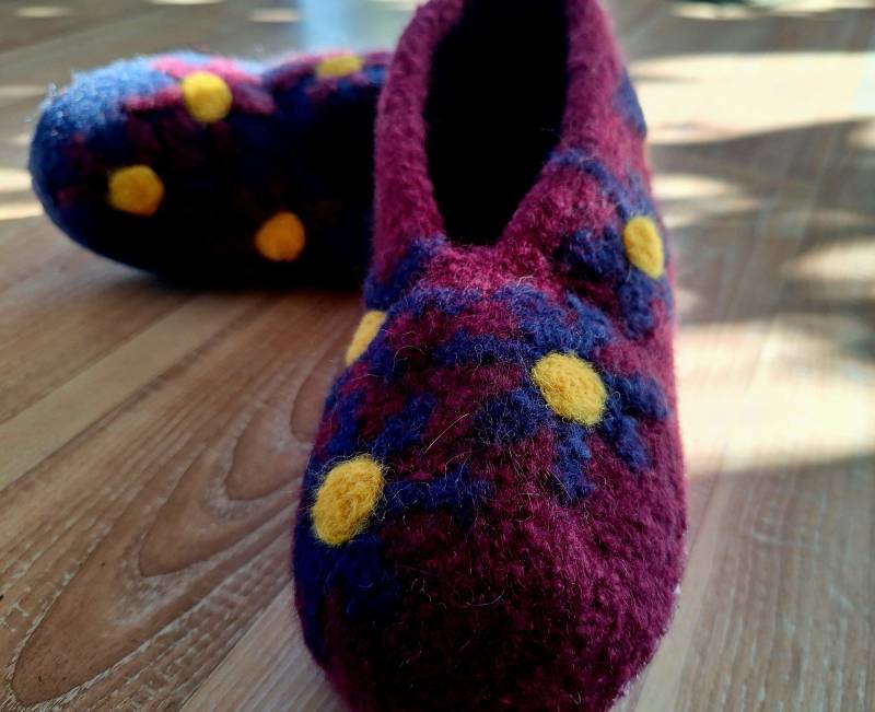Filzschuhe Gr. 40 Bequeme Glückspuschen von SwensGeschenkedesign