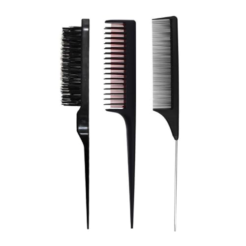 3-teiliges Haar Styling Kämme Set Für Damen Haarbürsten Set Antistatische Haarbürste Ideal Zum Kämmen Nach Hinten Frisur Design Haar Schönheits Set Haar Schönheits Set Für Mädchen Und Frauen von Swetopq