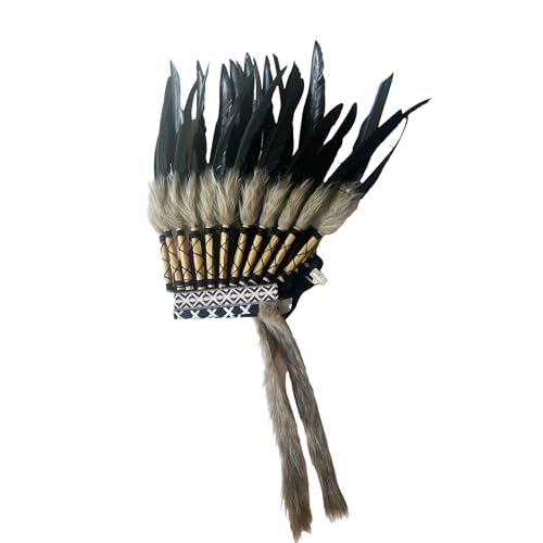 Ethnische Indianische Feder Stirnbänder Bunte Federn Handgefertigter Indischer Kokoshnik Kopfschmuck Haarband Indischer Kopfschmuck von Swetopq