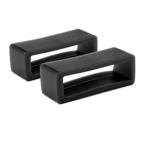 2 x 16 mm schwarz Gummi PVC Uhrenarmband Keeper Halterstange Hoop Loop Ring Halterung Halter 2 x 16 mm schwarz Gummi PVC Uhrenarmband Keeper Halterstange Hoop Loop Ring Halterung Halter von Swift Gift UK