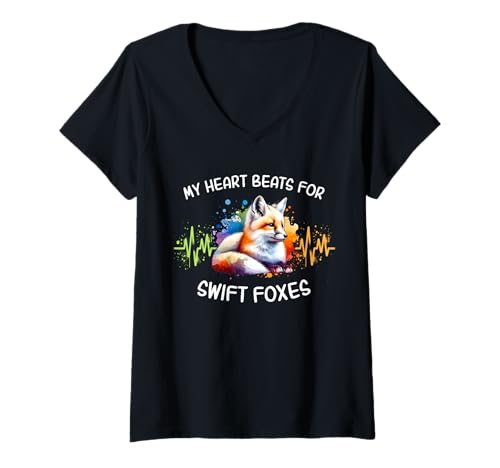 Damen Swiftfuchs EKG Swiftfuchs T-Shirt mit V-Ausschnitt von Swiftfuchs Herzlinie Für Herren Und Damen