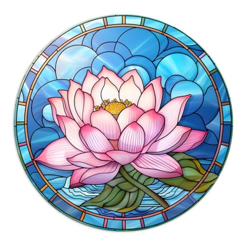 Swiixxer 4 Stück Acryl-Scheibenanhänger mit Kette, Europäischer Retro-Anhänger, Damen-Anhänger, Zubehör YK148 von Swiixxer