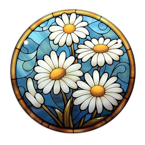 Swiixxer 4 Stück Acryl-Scheibenanhänger mit Kette, Europäischer Retro-Anhänger, Damen-Anhänger, Zubehör YK288 von Swiixxer