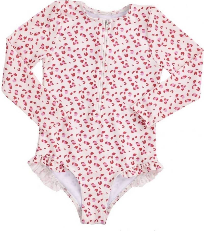 Swim Essentials Badeanzug Swim Essentials Langarm-UV-Badeanzug, für Mädchen altrosa Leoparden von Swim Essentials