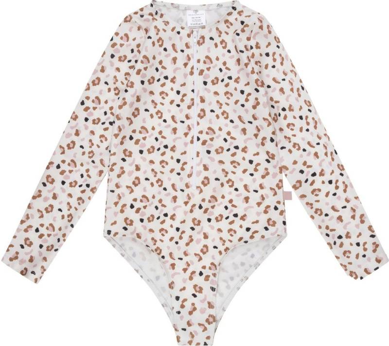 Swim Essentials Badeanzug Swim Essentials Langarm-UV-Badeanzug, für Mädchen weiß/khaki Leoparden von Swim Essentials