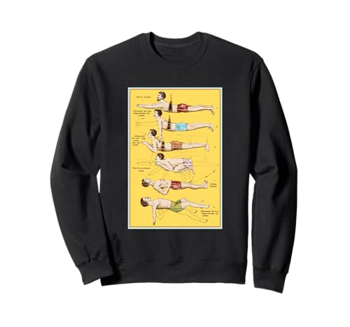 Wie Man antike französische Schwimmer schwimmt Sweatshirt Wie Man antike französische Schwimmer schwimmt Sweatshirt von Swimmer and Swimming Instructor Gifts