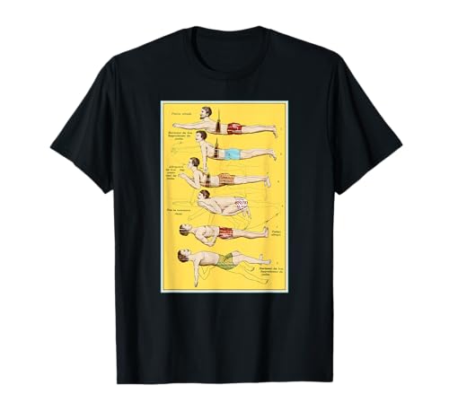 Wie Man antike französische Schwimmer schwimmt T-Shirt Wie Man antike französische Schwimmer schwimmt T-Shirt von Swimmer and Swimming Instructor Gifts