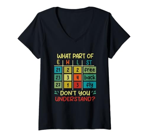 Damen Schwimmer, What Part Not You Understand, Swim Team T-Shirt mit V-Ausschnitt Damen Schwimmer, What Part Not You Understand, Swim Team T-Shirt mit V-Ausschnitt von Swimming Swimmer What Part Not You Understand
