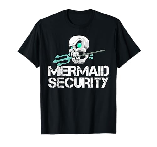Mermaid Security Shirt Men Pirate Skull Swim Team Swimmer T-Shirt Mermaid Security Shirt Men Pirate Skull Swim Team Swimmer T-Shirt von Swimming by 14th Floor