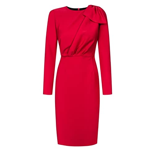 Swing Fashion Damen Bridget | Rot | L(40) Swing Fashion Damen Kleid Elegant Bleistiftkleid Business Kleider Etuikleider Festliches Kle, Rot, L EU von Swing Fashion