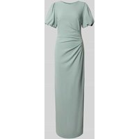 Swing Abendkleid mit Rundhalsausschnitt und Puffärmeln in Lind, Größe 48 von Swing