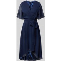 Swing Cocktailkleid in Wickel-Optik in Marine, Größe 46 von Swing