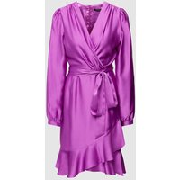 Swing Cocktailkleid mit Bindegürtel in Violett, Größe 40 von Swing
