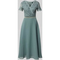 Swing Cocktailkleid mit Spitze und V-Ausschnitt in Lind, Größe 34 von Swing