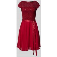 Swing Cocktailkleid mit Taillengürtel in Rot, Größe 42 von Swing