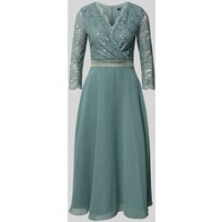Swing Cocktailkleid mit V-Ausschnitt in Lind, Größe 48 von Swing
