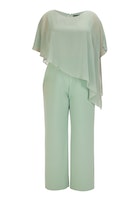 Swing Curve / Crepe-Jumpsuit mit Chiffon- - grün - 50 von Swing