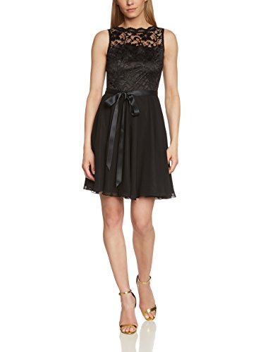 Swing Damen Cocktail Kleid mit floraler Spitze, Gr. 38, Schwarz (schwarz 1010) von Swing