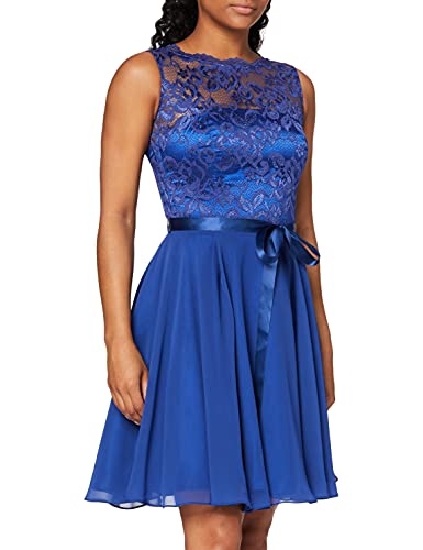 Swing Damen Kleid mit Floraler Spitze Blau (Royalblau 3333), 34 von Swing