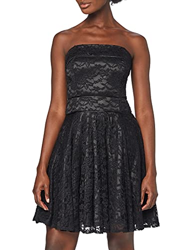 Swing Damen Schulterfreies Cocktailkleid mit zarter Blumenspitze, Gr. 40, Schwarz (schwarz 100) von Swing