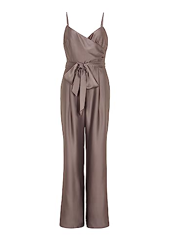 Swing Jumpsuit aus nachhaltigem Satinchiffon, Größe:38, Farbe:Nougat Brown von Swing