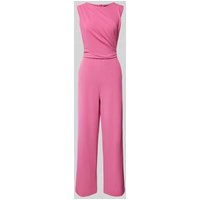 Swing Jumpsuit in unifarbenem Design mit Eingrifftaschen in Pink, Größe 46 von Swing