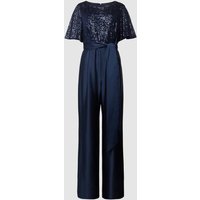 Swing Jumpsuit mit Paillettenbesatz in Marine, Größe 34 von Swing