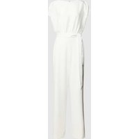 Swing Jumpsuit mit Taillengürtel in Offwhite, Größe 40 von Swing