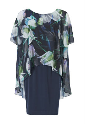 Swing Kleid aus nachhaltigem Chiffon - multicolour - 56 von Swing