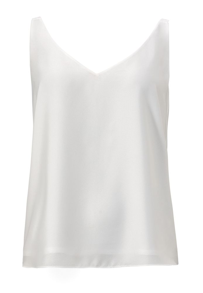 Swing Top aus nachhaltigem Satinchiffon - ivory - 48 von Swing