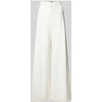 Swing Wide Leg Stoffhose mit verdecktem Verschluss in Offwhite, Größe 48 von Swing
