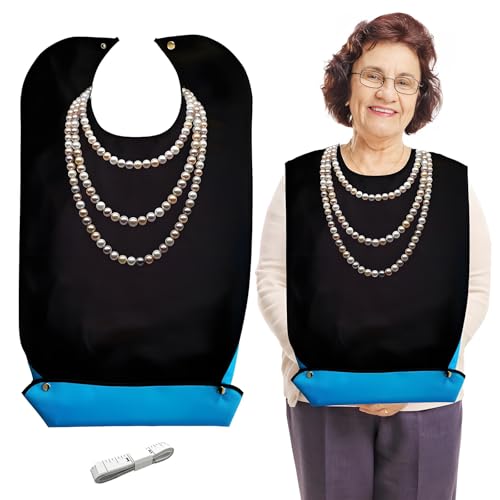 SwirlColor Lätzchen für Erwachsene für ältere Waschbar Kleidungsschutz Wiederverwendbar zum Essen Weihnachtsessen Lätzchen für Frauen mit Lineal von SwirlColor